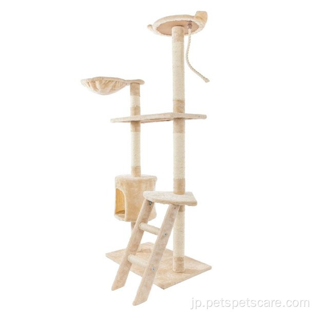 高さの猫の木のペットプレイハウスクライミングタワー
