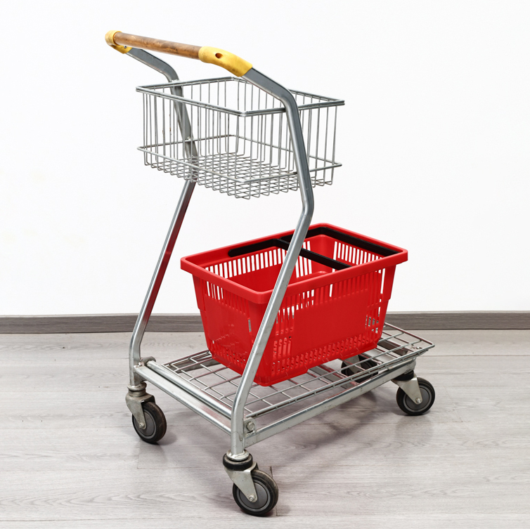 Fruit Shop Double Layers Shopping Cart