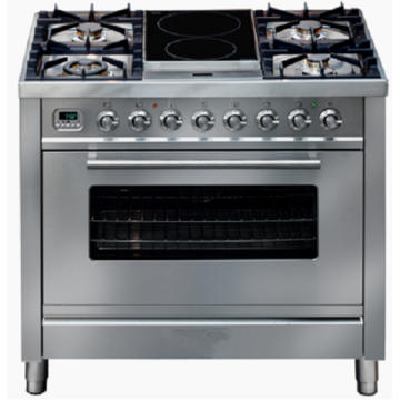 Black Cooker Electric Oven Freestanding
