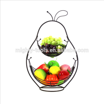 Hot!new designed iron fruit basket/metal fruit basket/two-tier fruit basket