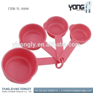 High quality plastic 4pcs stackable measuring cup set