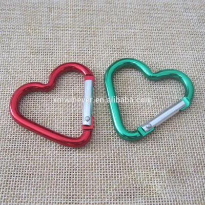 4cm heart shape carabiner,mini carabiner