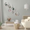 Estantes flotantes hexagonales Set montado en la pared