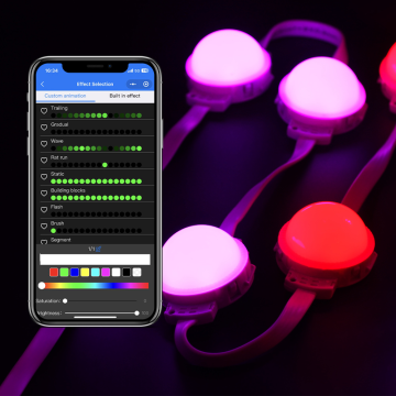Smart Wi-Fi Controlled DC 24V IP68 Waterproof RGB LED Light - Ideal for Outdoor Holiday and Christmas Decorations in Bulk