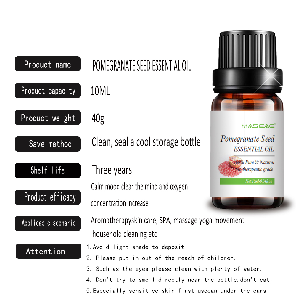 Water-Soluble Pomegranate Seed Essential Oil For Diffuser
