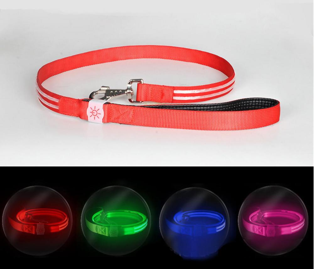 LED Dog Leashes USB Rechargeable Flashing Light Waterproof Luminous Safety Lighter LED Dog Leash