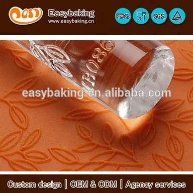 Custom various leaves acrylic cake decoratioing fondant rolling pin