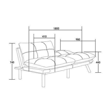 Leather Sofa Bed: Double Sofa Bed Sectionals - Folding Corner Convertible Modern Sofa Bed