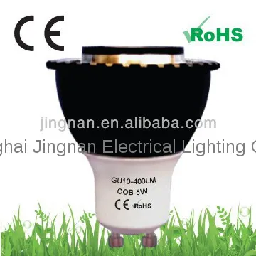 Dimmable 5w 400lm COB led gu10 2400k-6000k