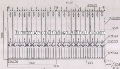 wrought iron rod iron fencing