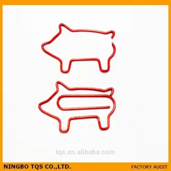 Cute Pig Shaped Paper Clips