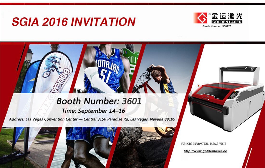 SGIA 2016 INVITATION - GOLDEN LASER