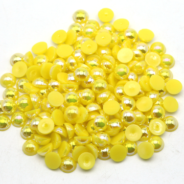 Customizable Mixed Color Size 2mm-14mm Half Round Flatback Plastic Beads: Ideal for Phone Cases and Crafts