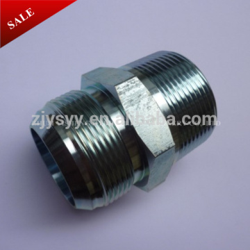 China made high quality carbon steelwhite zinc plated male staight 37 flared tube fitting