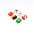 National flag shape clay beads bulk color accessories