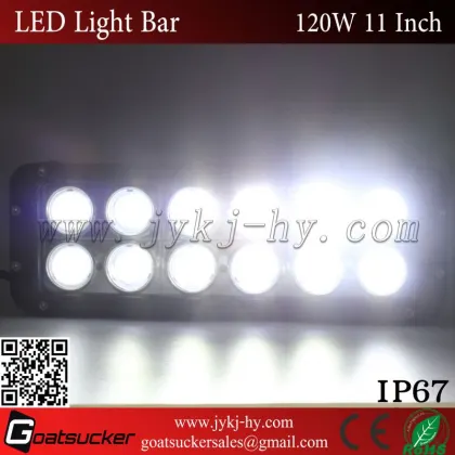 High quality dual row tow truck lite led headlight,120W single row LED light bar