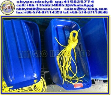 Blue kids plastic sleds , grass kids sleds , plastic sledge for snow
