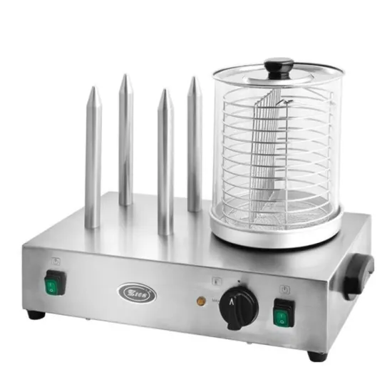 Commercial Automatic Hot Dog Grill and Food Steamer Machine - Stainless Steel