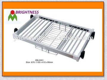 Removeable aluminum garment rack; pretty anodized shelve