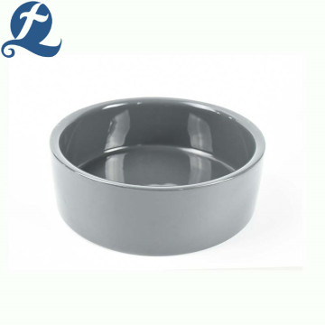 Popular Cartoon Solid Color Ceramic Pet Feeder Bowl