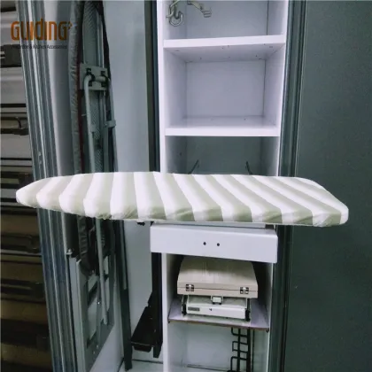 Folding Ironing Board Cabinet with Storage and Hardware