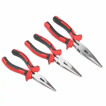 6 Inch Multifunctional Fishing Black Pliers with Comfortable Grip for Industrial Repair and Split Ring Tasks