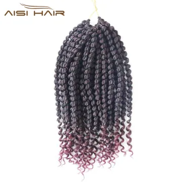 Aisi Hair 12 Inch Marley Braids Ombre Crochet Braids Synthetic Braiding Hairpieces Twists Curly Crochet Hair Extensions
