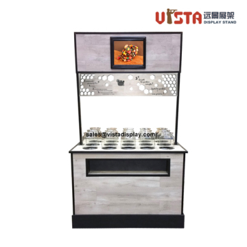 Customized 4 Ways Wooden Display Counter Stand