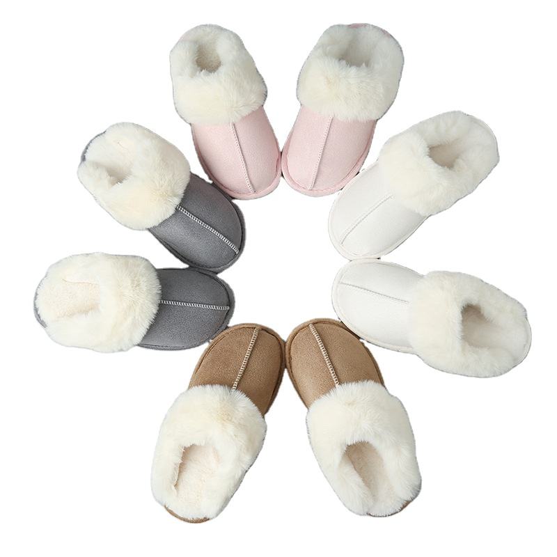 Winter Home Soft Bottom Women Fluffy Slippers