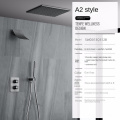 Luxus schwarzes Regendusch thermostatische Badezimmer Duschset