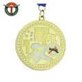 Design logotipo em branco Medalhas Maratona de esmalte personalizada Running Sports Medals