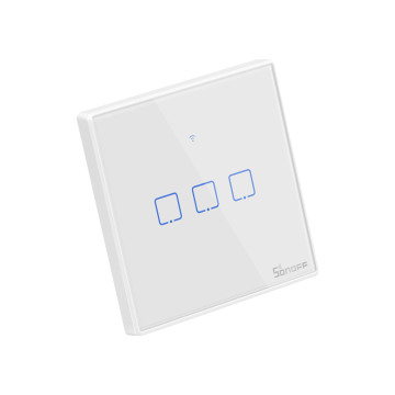 SONOFF T2 TX UK 3 Gang Smart Home Switch with WiFi and RF Control, Ewelink Compatible, Works with Alexa and Google Home