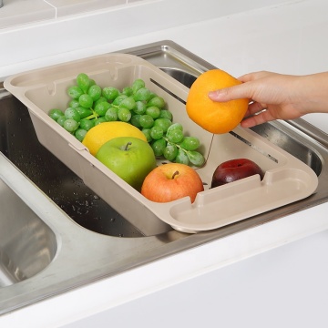 Draveur à plat d'évier de cuisine réglable et rack d'organisateur