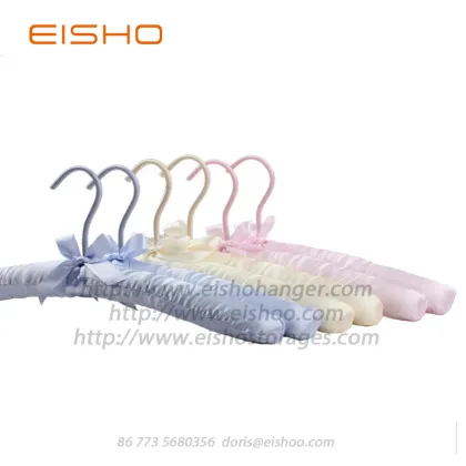 EISHO Purple Satin Padded Silk Hanger