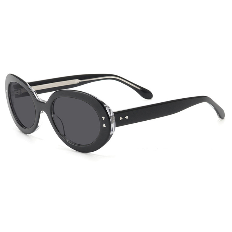 Oval Acetate Sunglasses