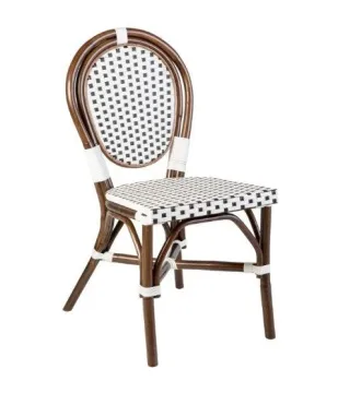 Aluminum Outdoor Rattan Dining Chairs - Stacking