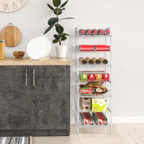 Kitchenware Storage 7 Layers Standing Water Bottle Collection Shelf Factory