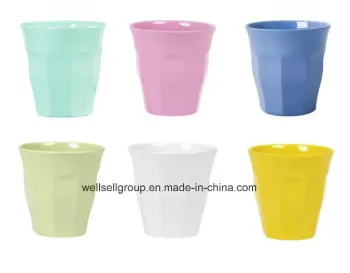 6 Color Set Rice Melamine Cups Withou Handle Tableware Beaker (CPBZ-4033)