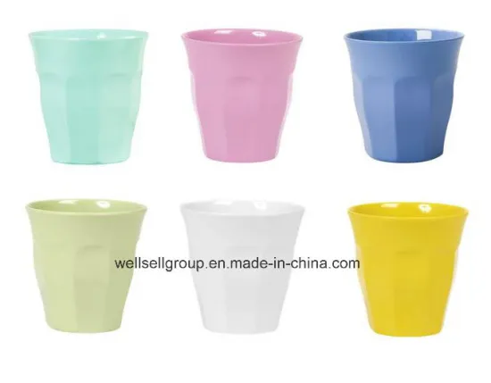 6 Color Set Rice Melamine Cups Withou Handle Tableware Beaker (CPBZ-4033)