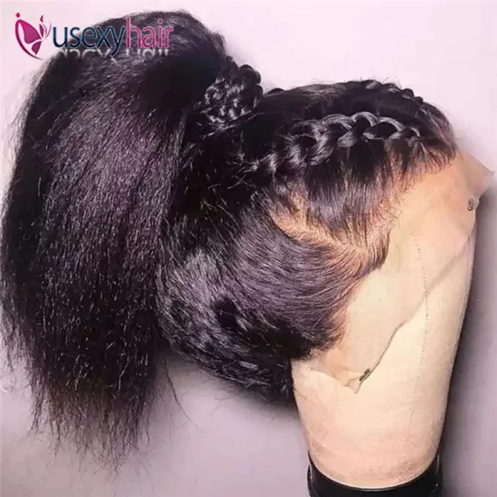 Cuticle aligned virgin brazilian hd lace front human hair wig vendors kinky straight 360 lace frontal wig human hair half front