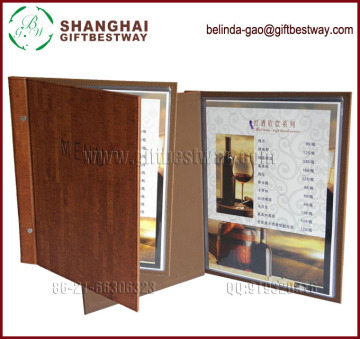 A4 brown menu card holders