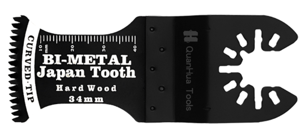 Curved Japanese tooth bimetallic