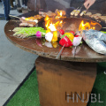 Wood Burning Corten Outdoor Barbecue