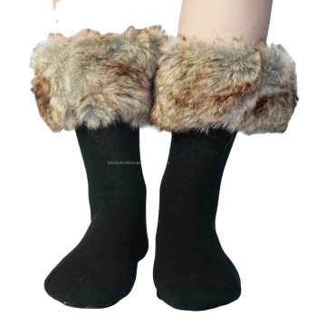Fashionable OEM Warm Boot Toppers with Fur Cuff