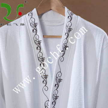 waffle terry bathrobe embroidery