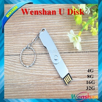 full metal swivel usb flash drive promotional gift steel alloy rotative usb stick
