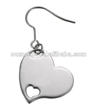 OEM/ODM Metal Factory-HOT Wholesale Lady heart earring