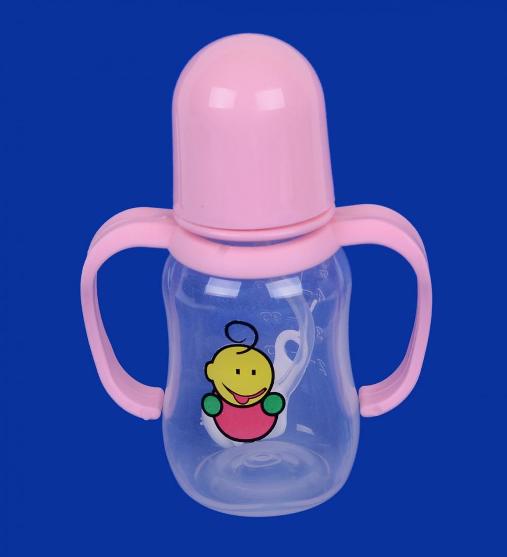 Plastic Baby Feeding Bottle with Handle