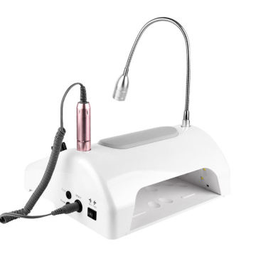 5-in-1 Professional Nail Care Station: Combining Dust Collector, Grind Polishing Machine, Vacuum Cleaner, and LED Desk Lamp