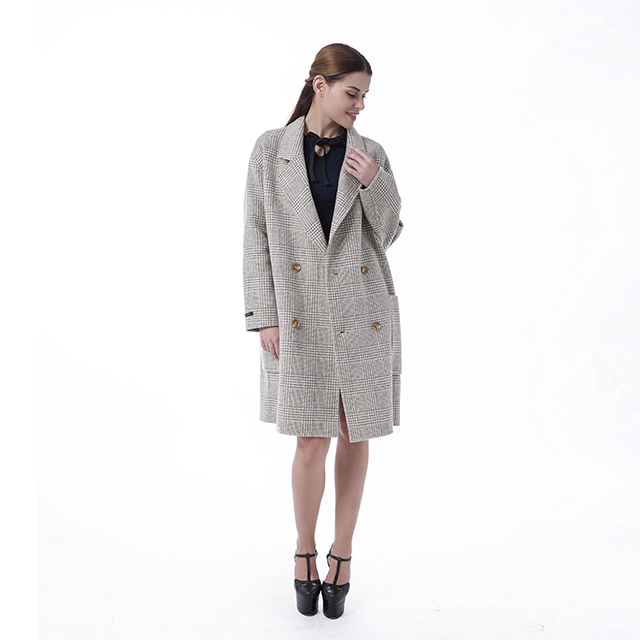 Cashmere overcoat Beige double-breasted